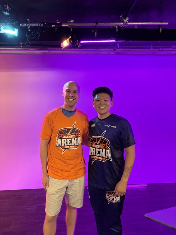 Ryan Doser with Nate Herk at Agentic Arena in New York